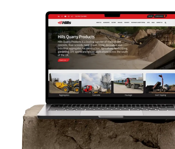 Hills Quarry Products - Featured Image on MacBook Pro