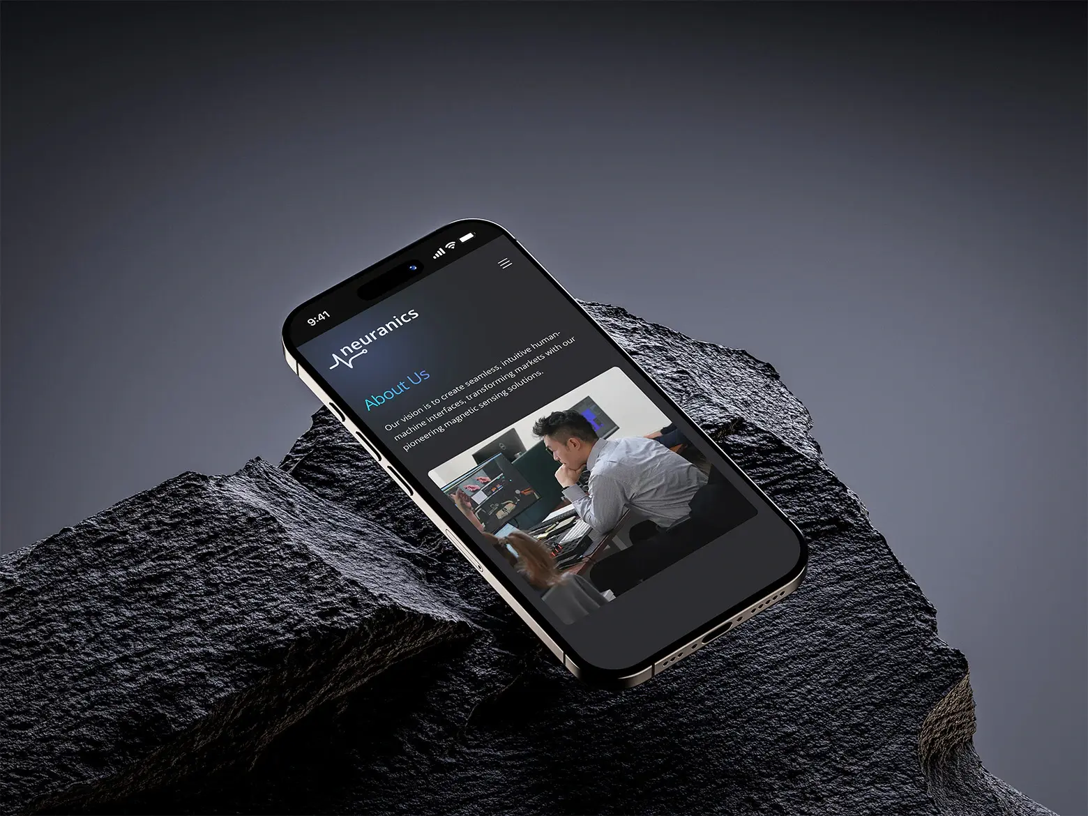 Neuranics Website mockup on Phone - Agnikii DriftGuard maintenance retainer through Sustainable Web Design